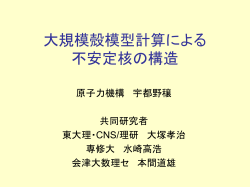 大規模殻模型計算による 不安定核の構造