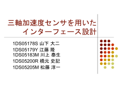三軸加速度センサを用いた インターフェース 設計