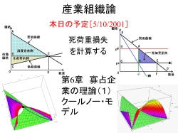 産業組織論 - 国立大学法人 小樽商科大学