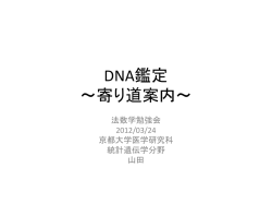 DNA鑑定 ～寄り道案内～