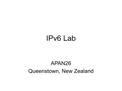 IPv6 Lab - Asia Pacific Advanced Network