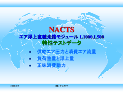 NACTS 直線エア浮上走路モジュールの特性データ