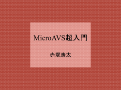 MicroAVS超入門 - 同志社大学 理工学部