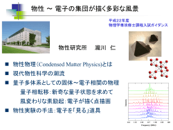 スライド 1 - 東京大学理学部物理学科