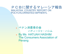 MALAYSIA COUNTRY REPORT ON POLYCHLORINATED