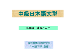 中級日本語文型