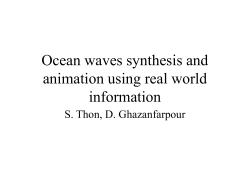 Ocean waves synthesis and animation using real