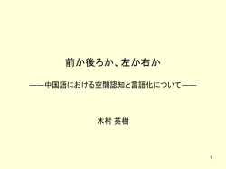 中国語における空間参照ストラテジ ――前