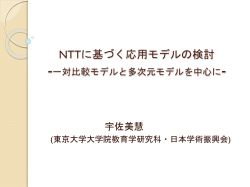 NTTに基づく応用モデルの検討