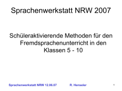 Sprachenwerkstatt - Standardsicherung NRW