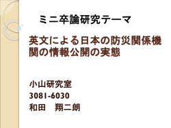 英文に よる日本の防災関係機関の情報公開の実態