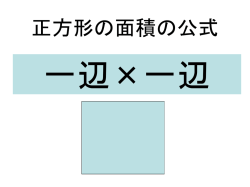 面積の公式をおぼえよう