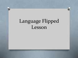 Language Flipped Lesson