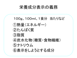 栄養成分表示の義務