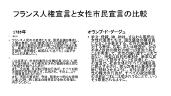 フランス人権宣言と女性市民宣言の比較