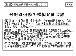 模擬支援会議のロールプレイ