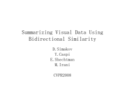 Summarizing Visual Data Using Bidirectional