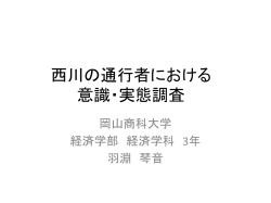 西川付近の通行者における 意識調査