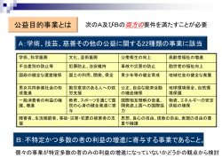 公益法人制度改革の概要について