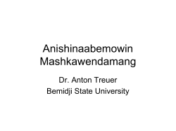Ojibwe Language & Culture Revitalization