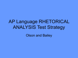 AP Language Multiple Choice Test Strategy