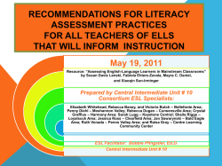How to Evaluate English Language Learners Literacy