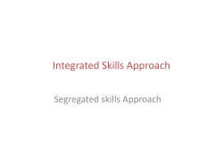 Integrated Skills Approach