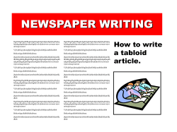 Newspaper Writing - Powerpoint Presentations for