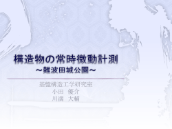 構造物の振動解析 ～難波田常公園～