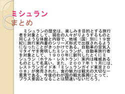 ミシュラン まとめ
