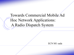 Towards Commercial Mobile Ad Hoc Network
