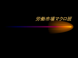 労働市場マクロ班