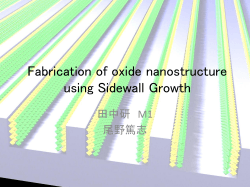 Sidewall成長を 利用したFZO ナノワイヤーの作製