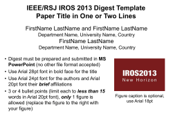IEEE IROS2013 Digest Template