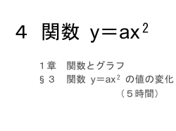 4 関数 y=ax2 - @niftyホームページサービス