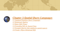 Spatial Query Languages - University of Minnesota