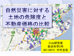自然災害に対する 土地の危険度と 不動産価格の比較
