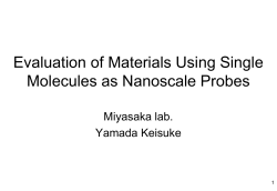 Evaluation of Materials Using Single Molecules as
