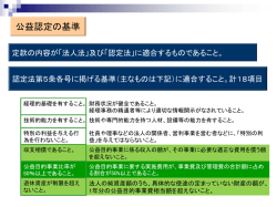 公益法人制度改革の概要について