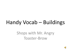 Handy Vocab &ndash; Buildings