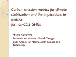 Carbon emission metrics and its relevance to