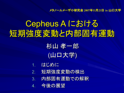 Cepheus A における短期強度変動と内部固有運動