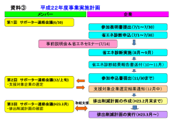 資料③ 平成22年度事業実施計画