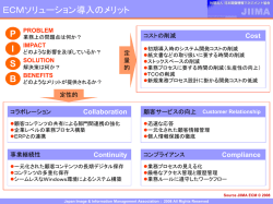 ECM, ECMソリューション導入のメリット