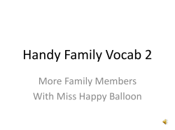 Handy Vocab - Family Members 2