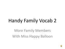 Handy Vocab - Family Members 2