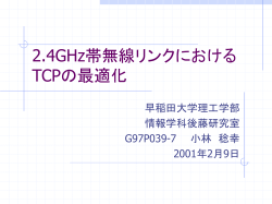 2.4GHz帯無線リンクにおけるTCPの最適化