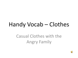 Handy Vocab – Clothes