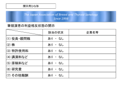 利益相反の開示に関するひな形