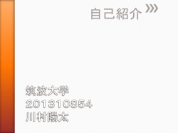 筑波大学 201310854 川村陽太